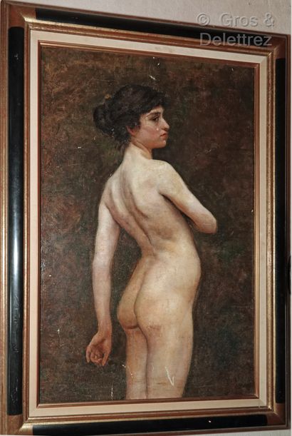 École Française, vers 1900 
Jeune femme nue...