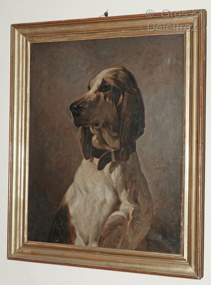 null French school, late 19th century 

Pack Dog with Collar 

Oil on canvas

56...