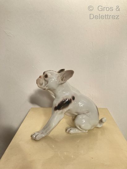 null BING & GROENDAHL

Young French bulldog sitting

Polychrome porcelain sculpture...