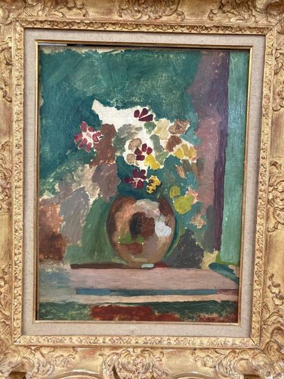 null After Henri Matisse

Bouquet of flowers

Oil on canvas signed at the bottom

Provenance...