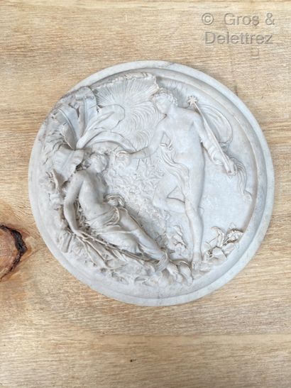 null Edward William WYON (1811-1885)

Oberon and Titania

Marble medallion carved...