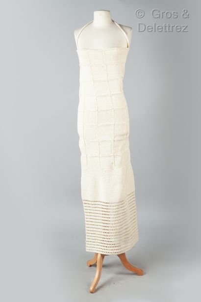 Samy CHALON Lot composed of a dress with thin straps in autumnal tones in gradient,...
