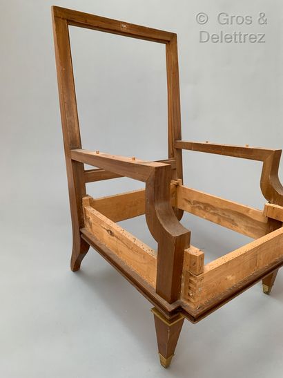 Edgar QUINET, attribué à Châssis de fauteuil

H : 105 / L : 64 / P : 65 cm en placage...