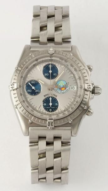 BREITLING «Blue Impulse» Série limitée 663/1000» Bracelet montre chronographe en...