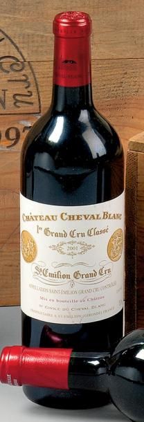  6 Bouteilles CH. CHEVAL-BLANC, 1° Grand Cru St-Emilion 2001