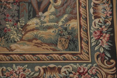 null Atelier PANSU dans le goût d'AUBUSSON Tapisserie mécanique au point d'Halluin...