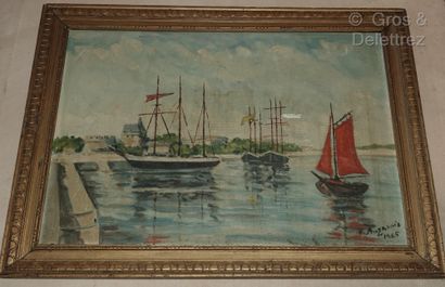 French school 20th century

Sailboats at...