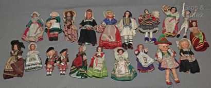 Meeting of twenty dolls from various countries...