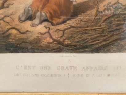  (Etude)G. DORE (XIXe) 
Musée des moeurs en actions - C'est une grave affaire 
Gravure...