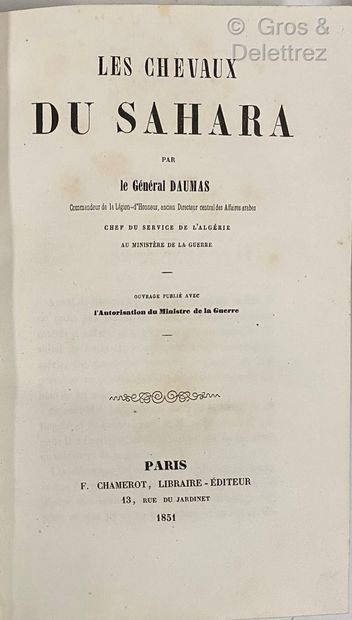 Général Eugène DAUMAS. Ensemble de 3 volumes in-8 reliés. - La Grande Kabylie. Etudes...