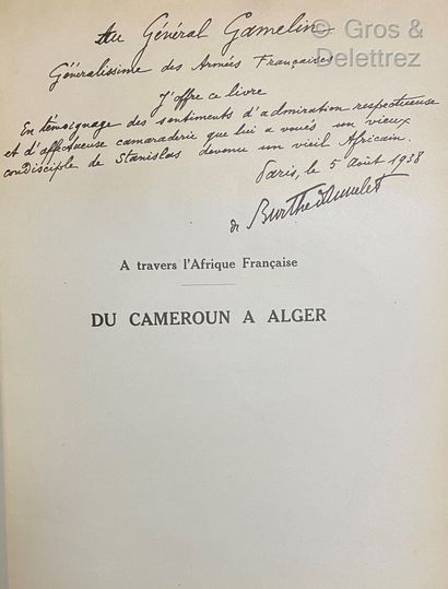 ?BURTHE D'ANNELET Lt-Colonel de A travers l'Afrique française, Du Cameroun à Alger...