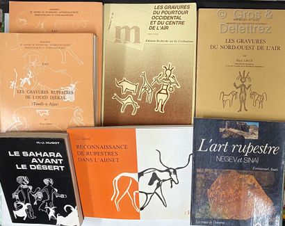 [ART RUPESTRE - DIVERS] Ensemble de 32 volumes par Lhote, Muzzolini, Hugot, etc.