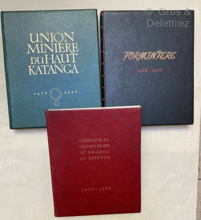 [CONGO BELGE] Ensemble de 3 volumes, in-4 reliés, de 1956. - Verlinden

Union Minière...