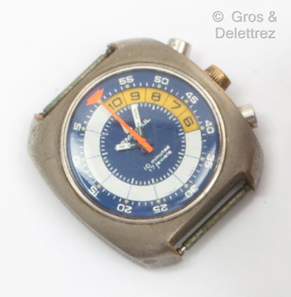 MEMOSAIL Montre chronographe de régate en acier, boîtier coussin (57 mm), cadran...