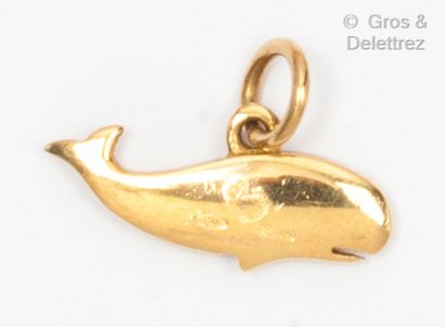 DODO "Take me with you" - Yellow gold pendant representing a whale. With the Dodo...