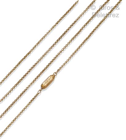 Important yellow gold necklace with jaseron...