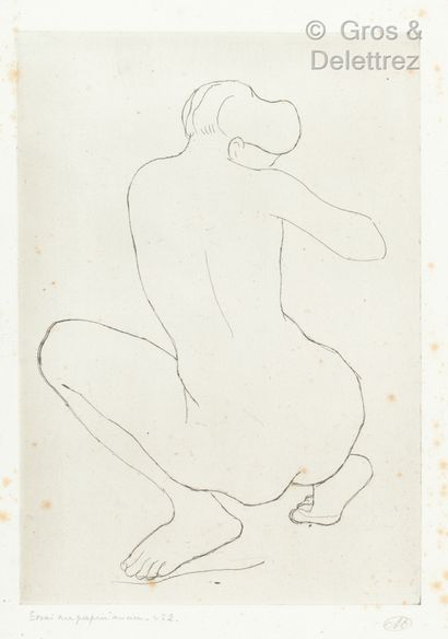 Aristide MAILLOL (1861 -1944) Woman crouching from behind. 1926.

Etching bearing...