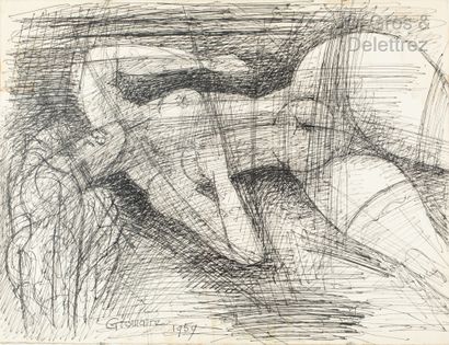 Marcel GROMAIRE (1892-1971) 
Nu allongé, 1959




Encre sur papier. 




Signée et...