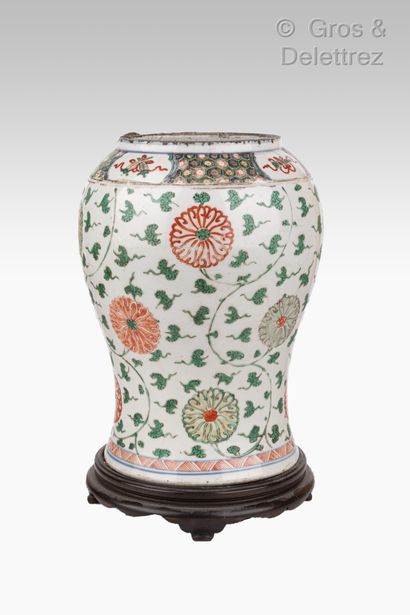 null Chine, période Qing, XVIII-XIXe siècle

Potiche en porcelaine et émaux de la...