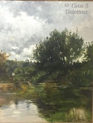 null Pierre Emmanuel DAMOYE (1847-1916)

Paysage de rivière

Huile sur toile

Signée...