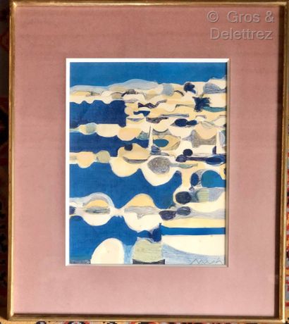 null Roger MÜHL (1929-2008)



Les vagues bleu/beige



Lithographie en couleurs



Signée...