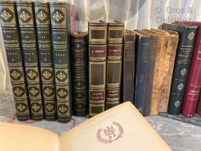 null Lot of various bound books including F-G-J-S Andrieux works in 4 vols, chez...