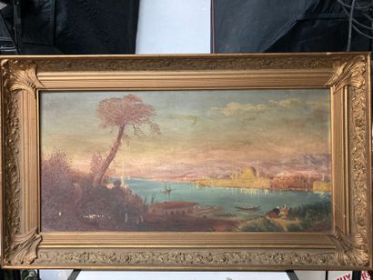 null School of the XXth century

View of Venice and View of the Bosphorus

Two oil...
