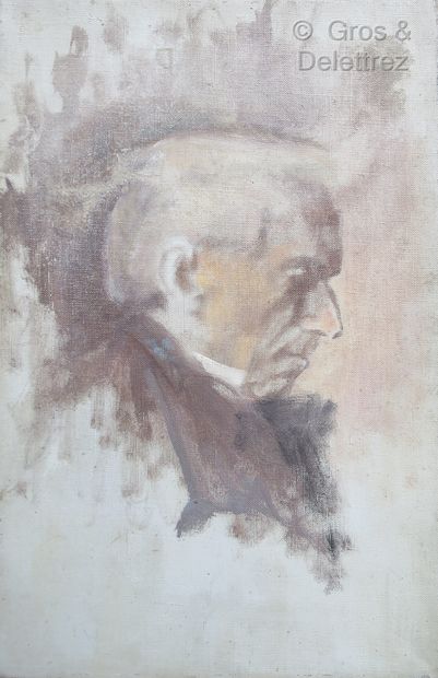 null Entourage of Egard Degas

Portrait of a Man in Profile

Oil sketch. 

Unsigned.

41...