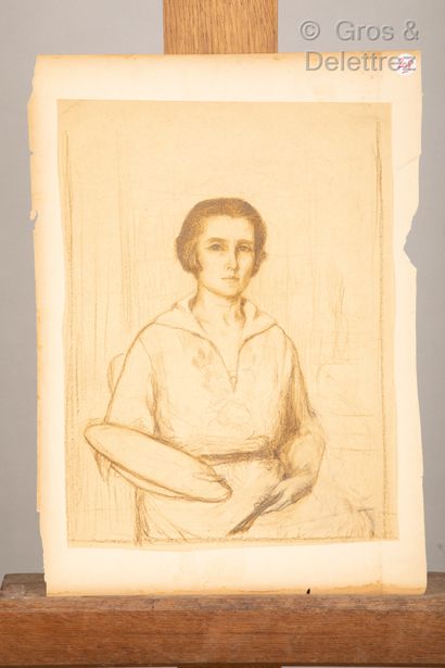Yvonne RIPA DE ROVEREDO (1882-1976) 
Autoportrait...