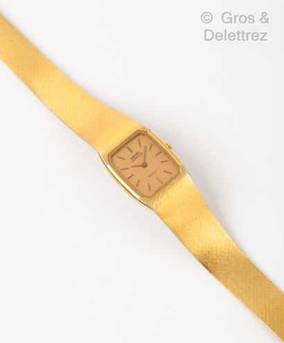 SEIKO "Lassale - Lady's watch in gilded metal. Barrel case, quartz movement, flexible...