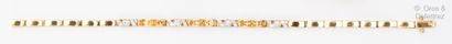 Flexible bracelet in yellow gold, decorated...