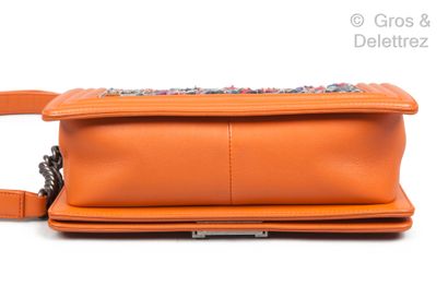 CHANEL Circa 2014

Pumpkin lambskin leather "Boy" bag 25 cm, partially perforated...