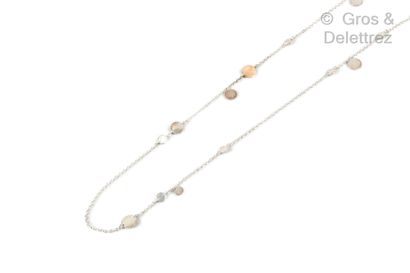 HERMÈS Paris made in France Long necklace "Confettis" in silver 925 thousandths and...