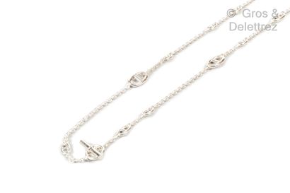 HERMÈS Paris made in France Long necklace " Farandole " in silver 925 thousandth,...