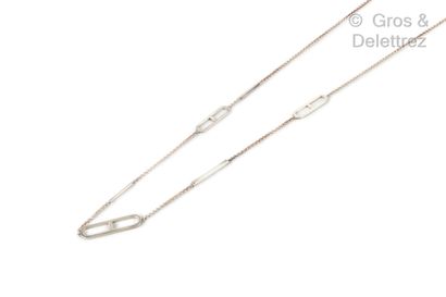 HERMÈS Paris made in France Long necklace " Ever Chain of Anchor " in silver 925...