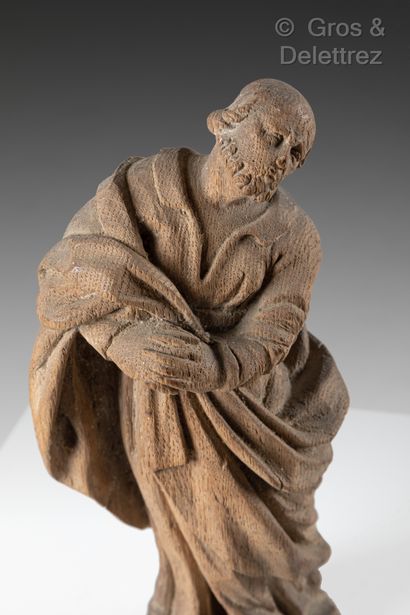 null Saint personnage en chêne sculpté en ronde-bosse.

XVIIe siècle

Hauteur : 25,5...