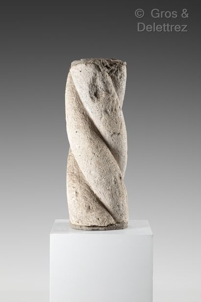 null Two elements of sculpted limestone torso columns

16th century

Heights: 50...