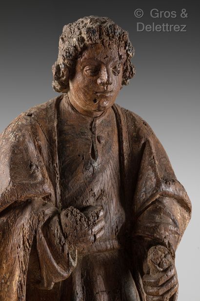 null Saint Jean en bois sculpté avec restes de polychromie.

Début du XVIe siècle

Hauteur...