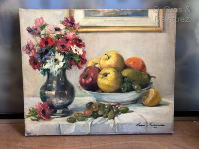 Henri BURON (1880-1969) Nature morte aux pommes

Huile sur toile 

39 x 46 cm