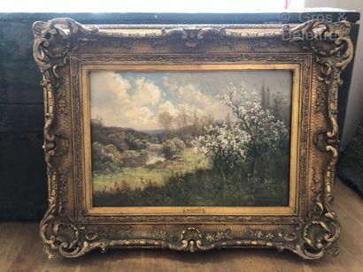 Pierre BALLUE (1855-1928) Paysage à la rivière

Huile sur toile signée en bas à droite

39...