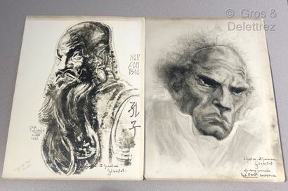 Paul Dardé (1888-1963) Buste d'homme 

Encre et crayon sur papier signé en bas à...