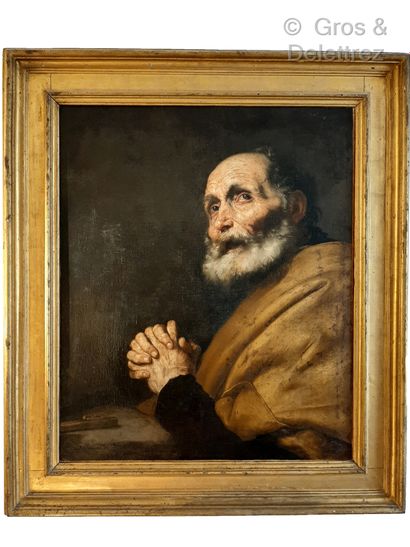 null Jusepe de RIBERA (Jativa 1588 - Naples 1656)	

Saint Pierre repentant	

Toile	

Signé...