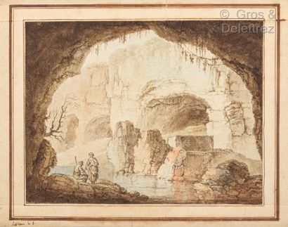 null Leblanc, actif fin 18ème siècle	

Une grotte avec deux figures ; Une mère avec...
