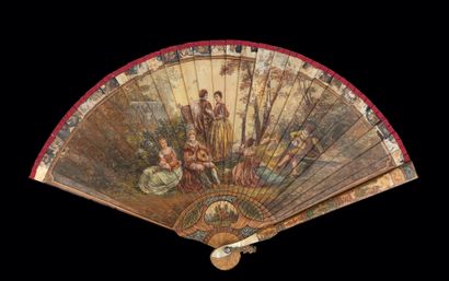 Hommage à Watteau, Europe, vers 1900 Éventail...