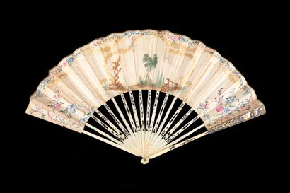 null The Child, Europe, ca. 1770-1780
Folded fan, the double sheet of paper painted...