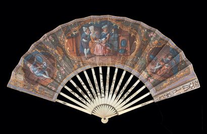 Spanish Concerto, ca. 1770-1780 Folded fan,...