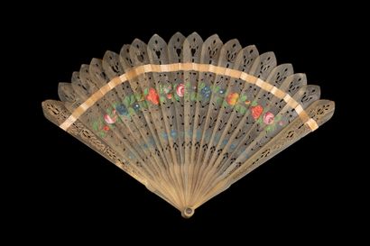 null Three fans, Europe, 19th century *The first one, a doll's fan of the broken...