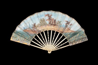 null Fruit, Europe, ca. 1770-1780
Folded fan, the double gouache-painted paper sheet...