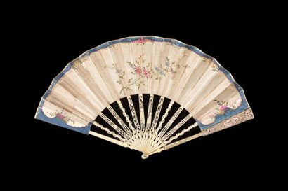 null Shepherds and musette, circa 1780-1790
Folded fan, the double sheet in painted...