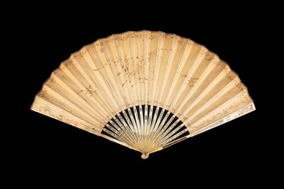 null The King, circa 1800-1820
Folded fan, the double sheet, mounted in the English...